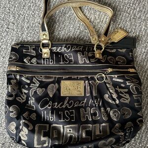 Coach Black and Gold Women's Bag